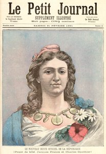 Marianne, a Francia Köztársaság új hivatalos képviselete, a „Le Petit Journal”-ból, 1891. február 21.
